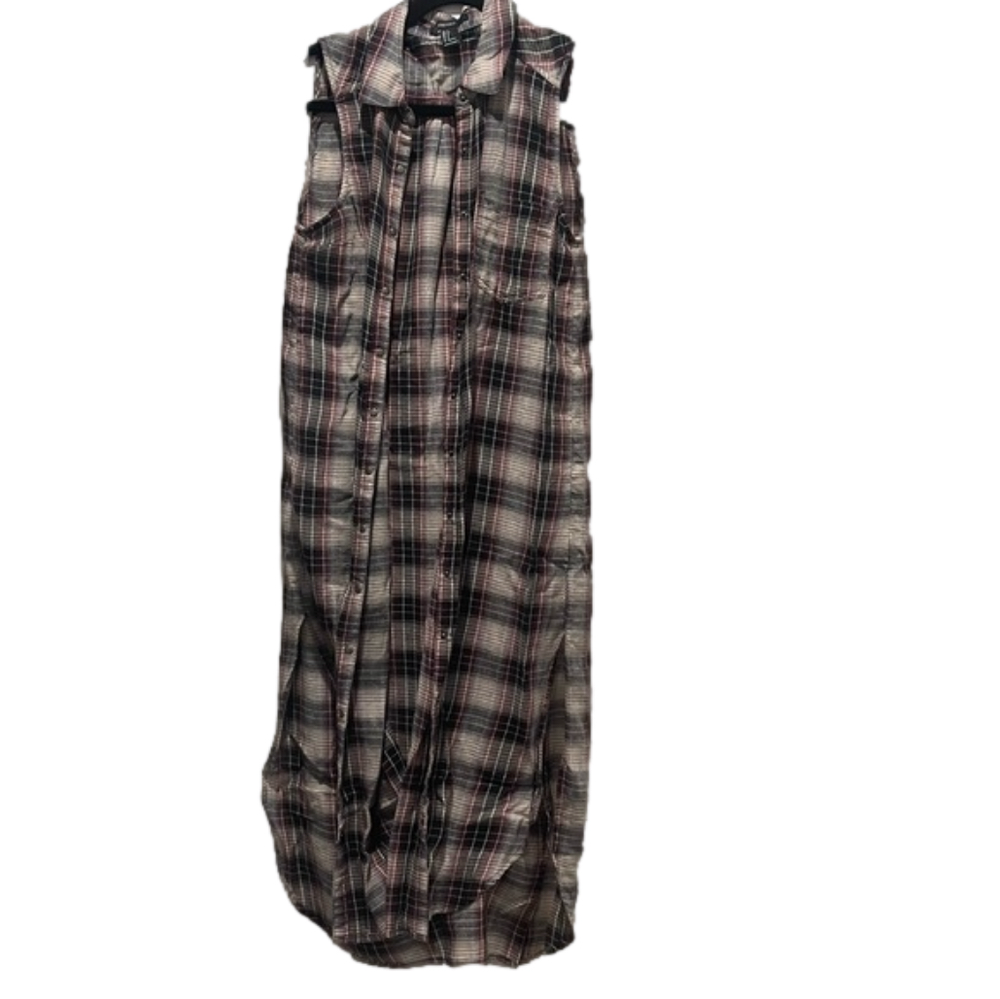 Forever 21 Plaid country vest Dress Small